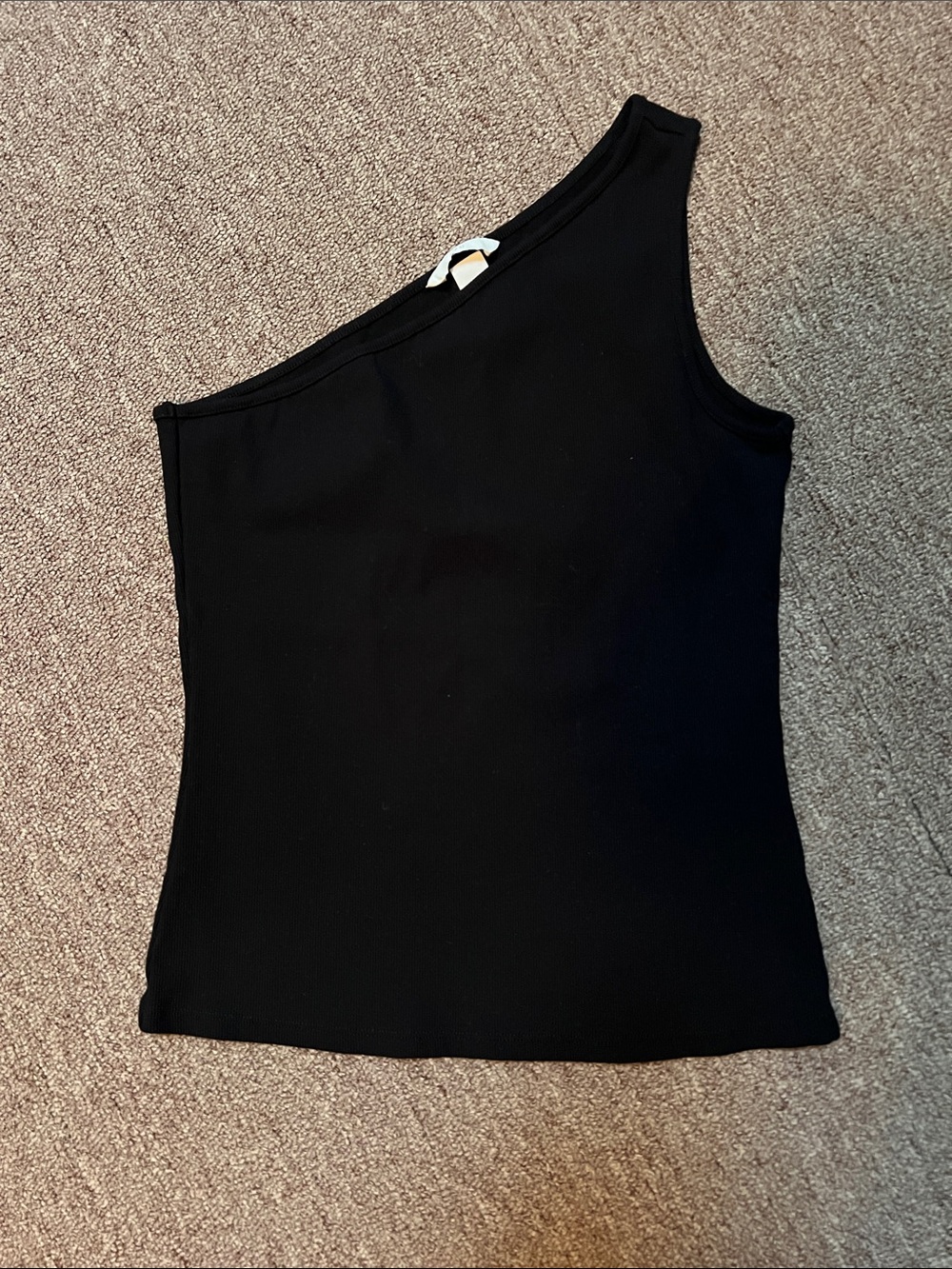 H&M Black One-Shoulder Tank Top